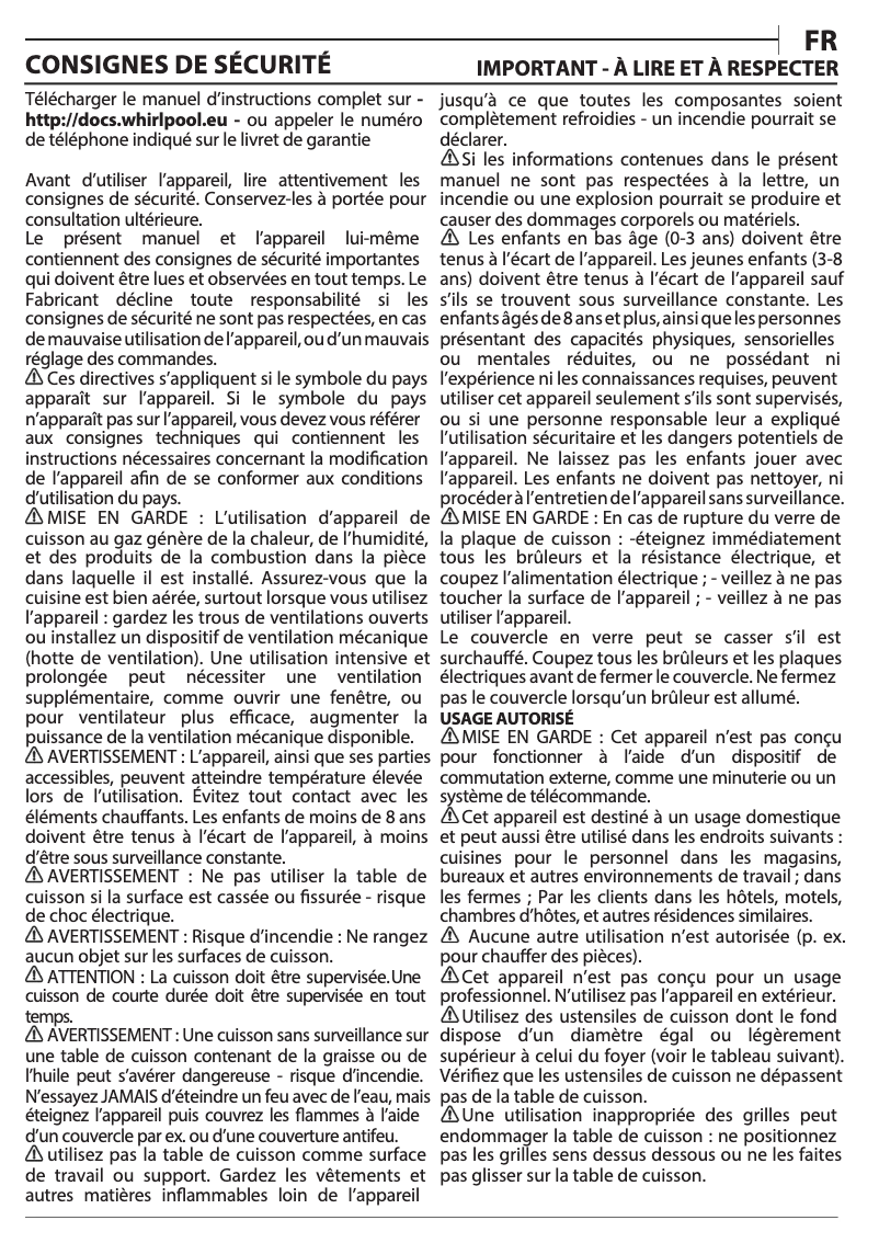 Image de la première page du manuel de l'appareil POW 75D2/NB FR