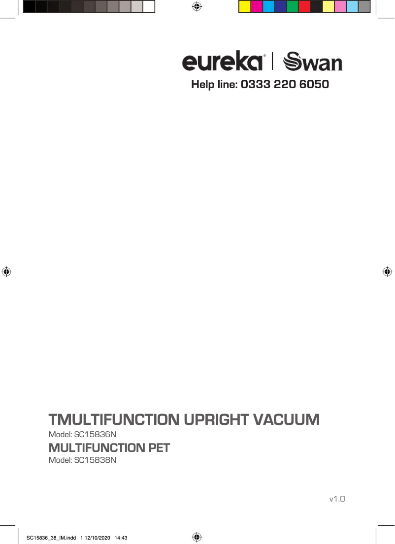 Image de la première page du manuel de l'appareil SC15838N