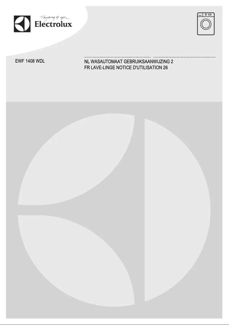Page n°1 - Manuel utilisateur Electrolux EWF1408WDL