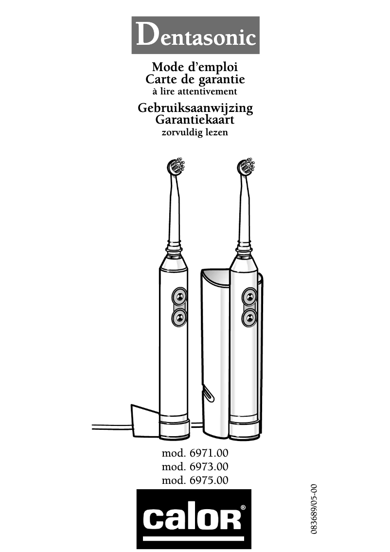 Image de la première page du manuel de l'appareil Dentasonic 6973