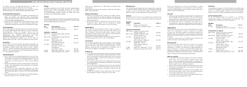 Image de la première page du manuel de l'appareil TG V90r
