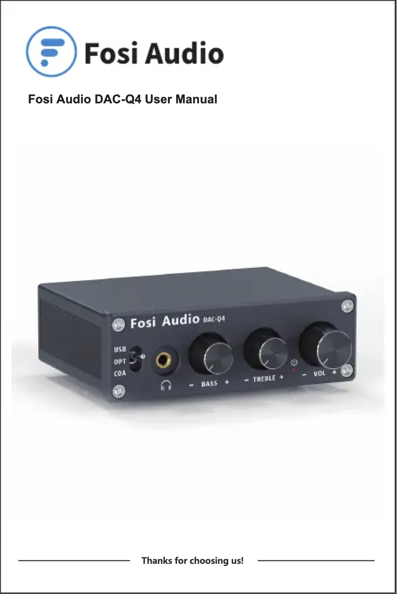 Image de la première page du manuel de l'appareil DAC-Q4