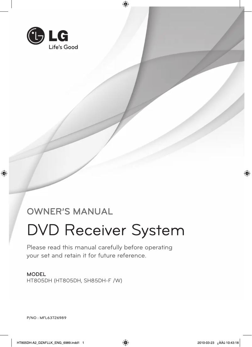 Image de la première page du manuel de l'appareil HT805DH