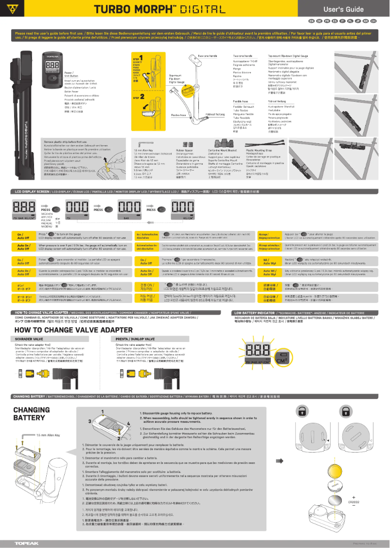 Image de la première page du manuel de l'appareil Turbo Morph Digital