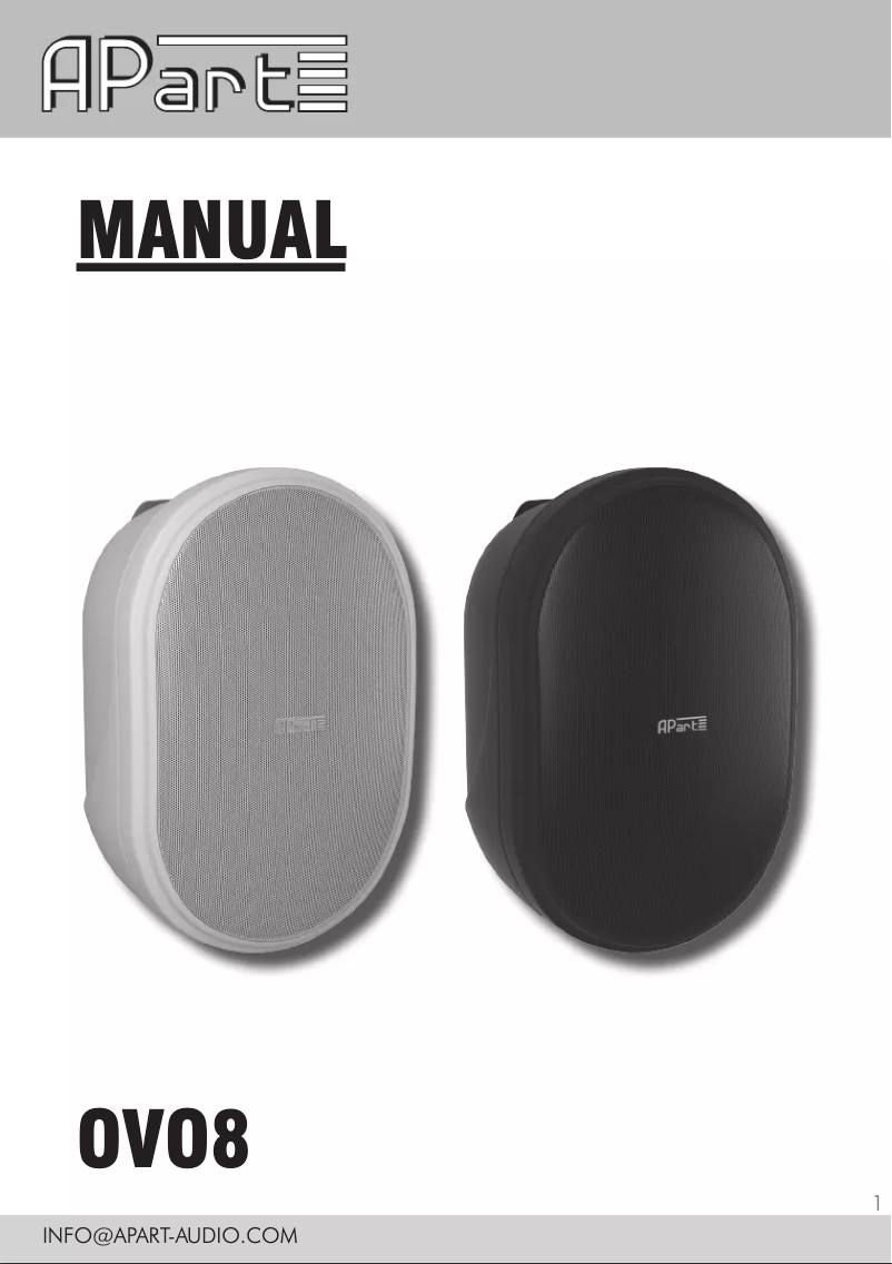 First page image of the manual for OVO8