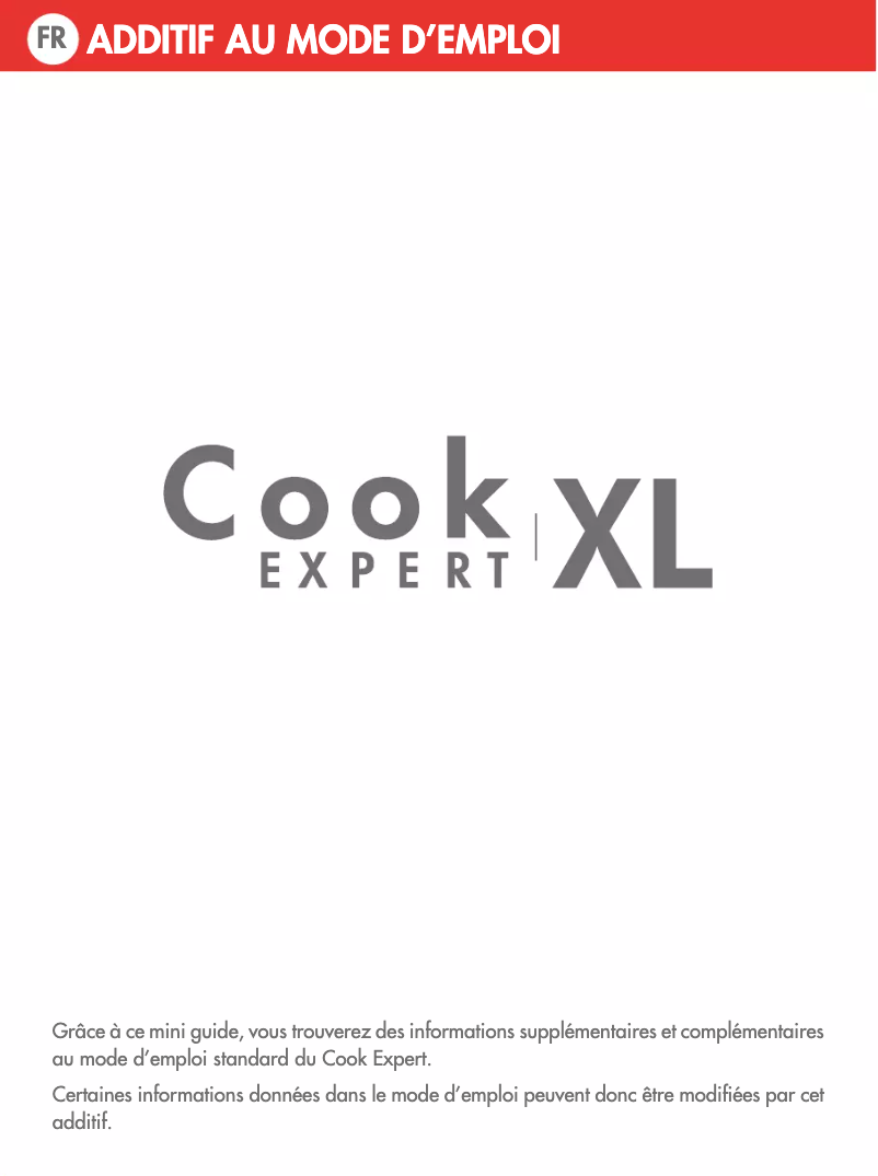 Page n°1 - Manuel utilisateur Magimix Cook Expert