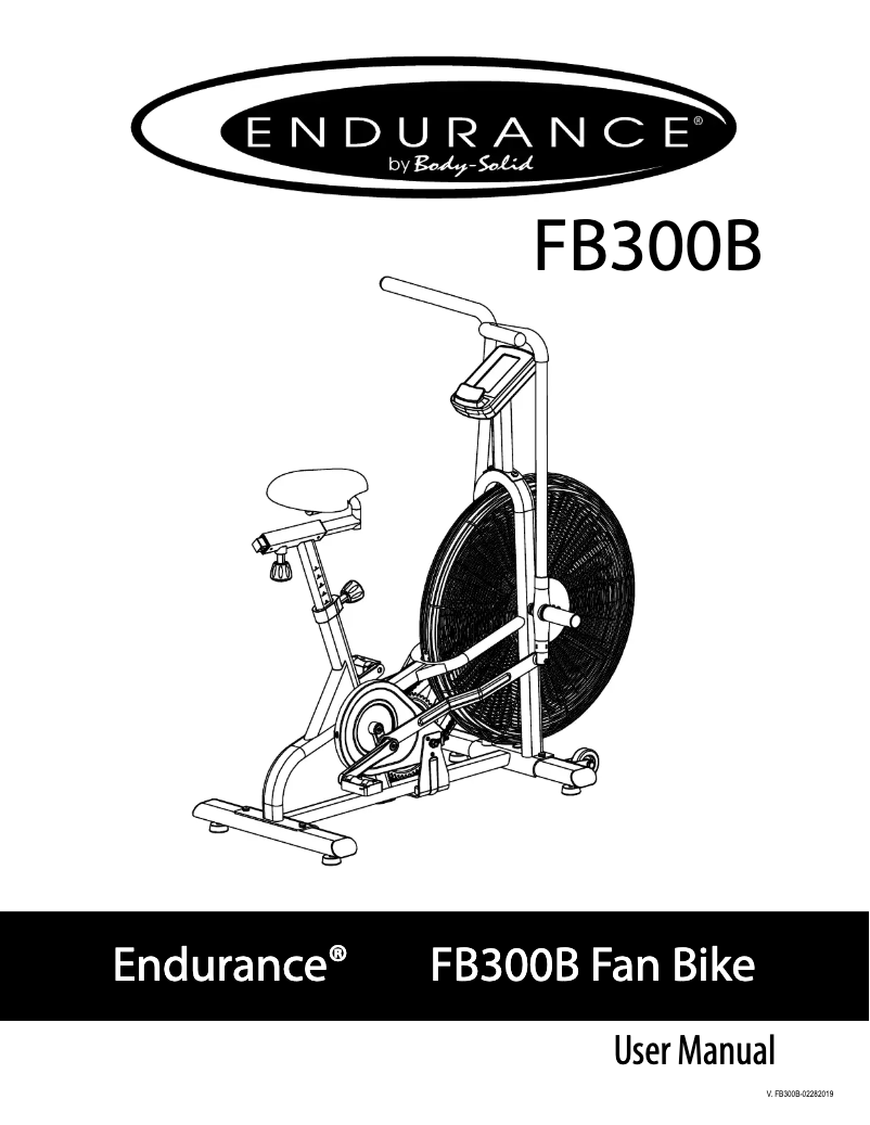 Page 1 de la notice Manuel utilisateur Body-Solid Endurance FB300B