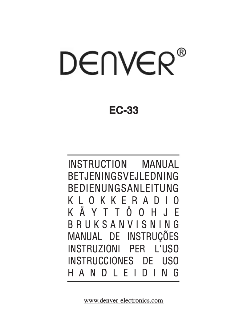 Image de la première page du manuel de l'appareil EC-33
