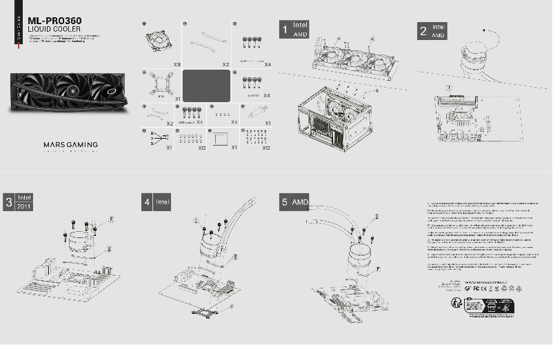 Page 1 de la notice Manuel utilisateur Mars Gaming ML-PRO360