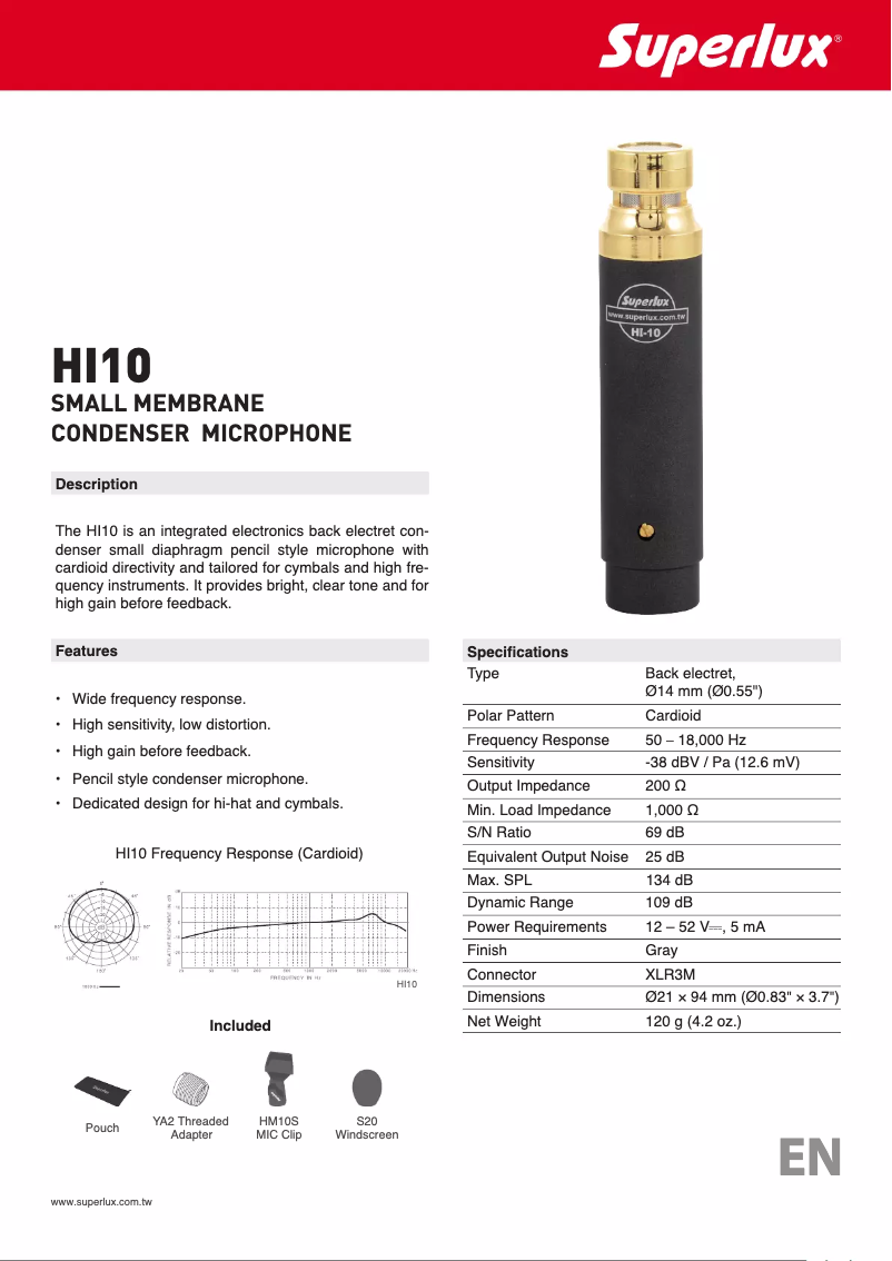 Image de la première page du manuel de l'appareil HI10