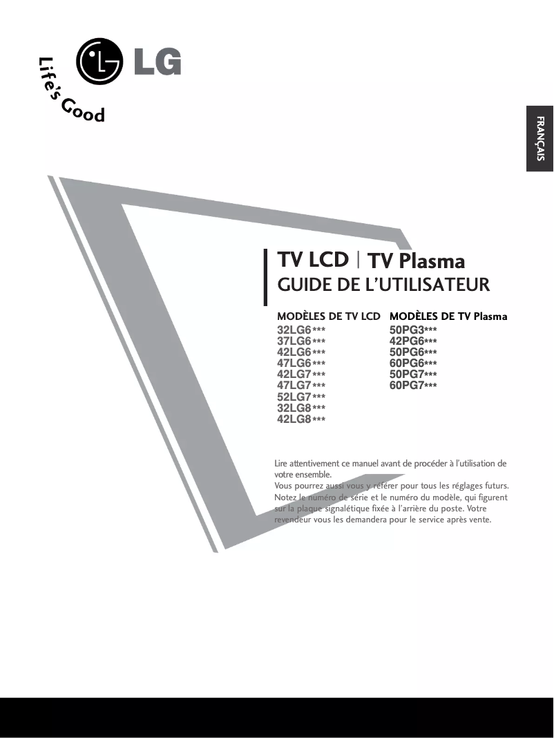 Page 1 de la notice Manuel utilisateur LG 4770YR