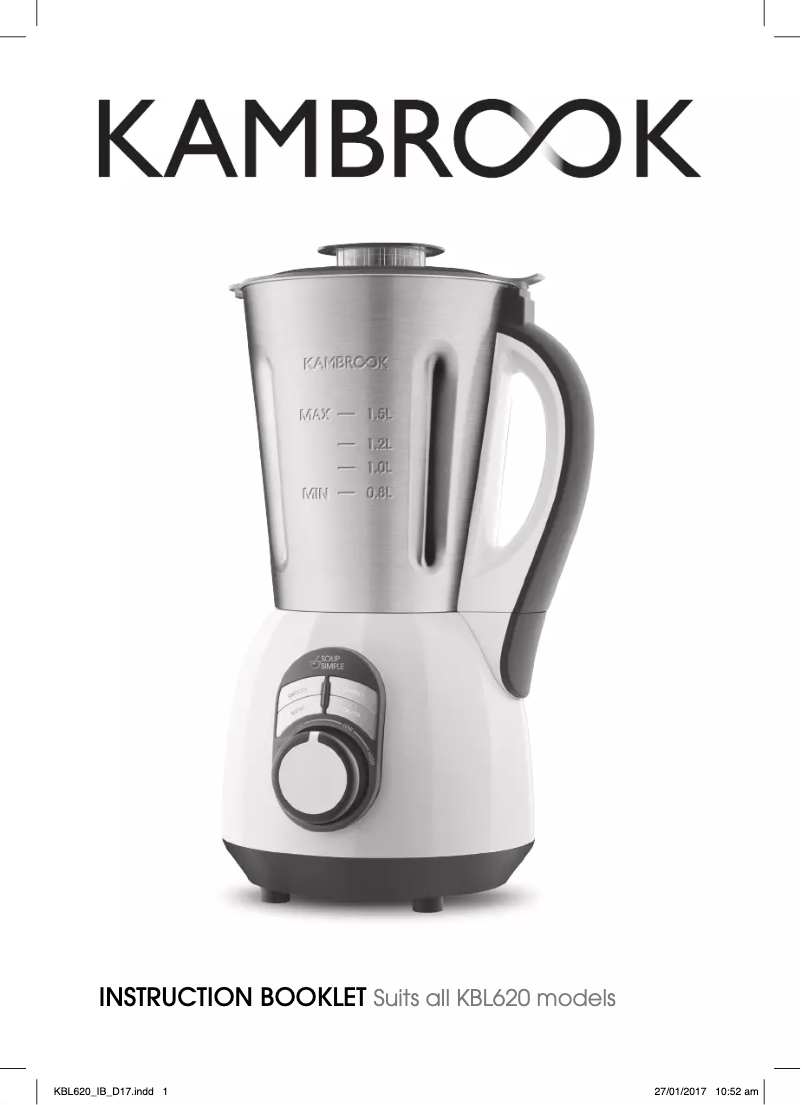 Page n°1 - Manuel utilisateur Kambrook Soup 2 Simple KBL620BSS2JAN1