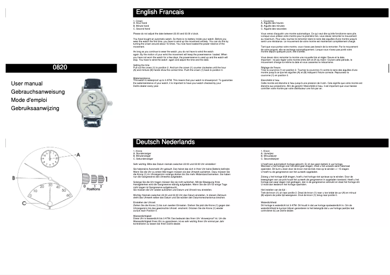 Page 1 de la notice Manuel utilisateur Davis 0820