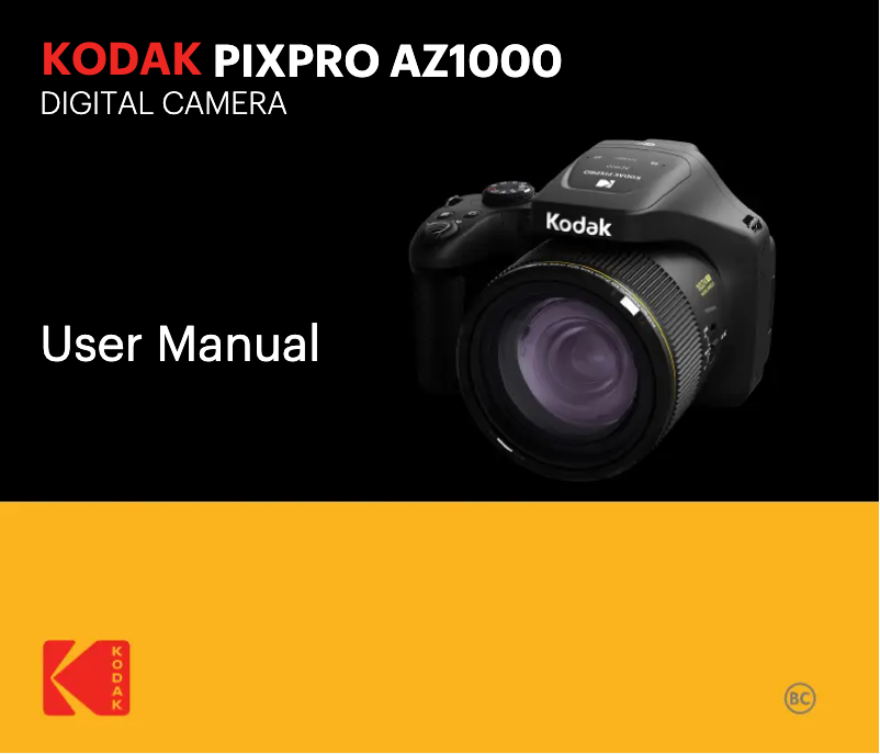 Page 1 de la notice Manuel utilisateur Kodak PixPro AZ1000