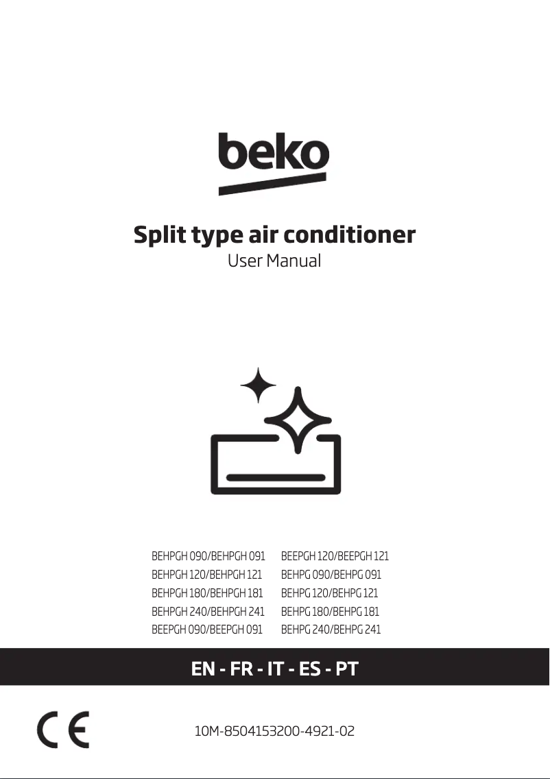 Page 1 de la notice Manuel utilisateur Beko BEHPG 180/ BEHPG 181