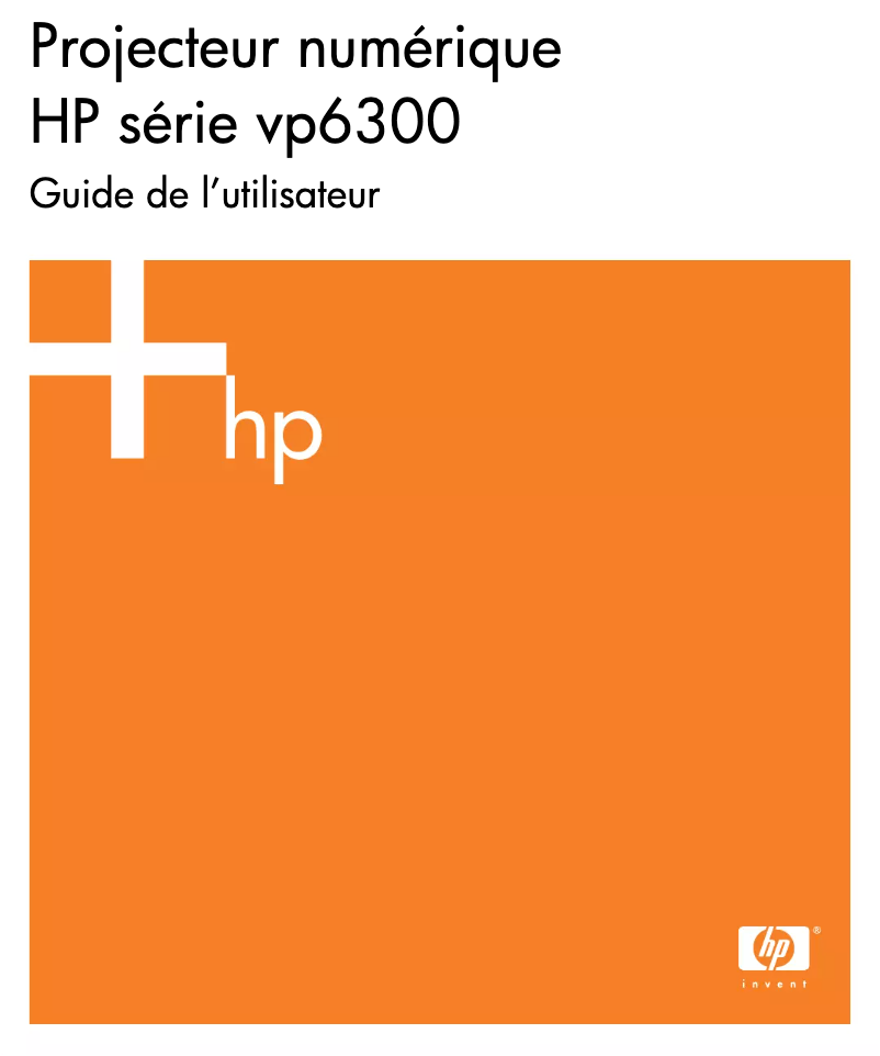 Page 1 de la notice Manuel utilisateur HP vp6300