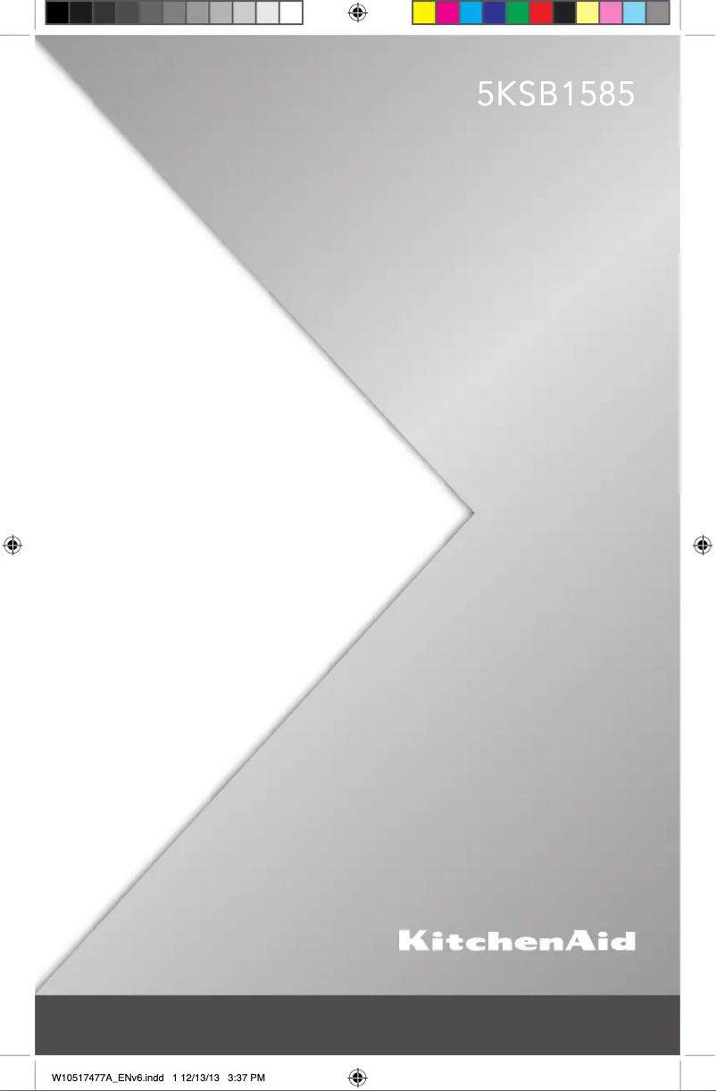 Page n°1 - Manuel utilisateur KitchenAid 5KSB1585BOB