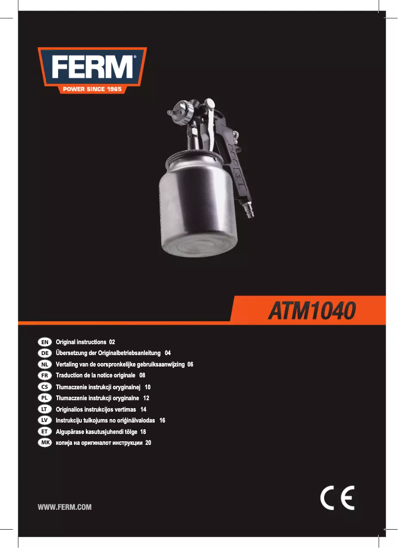 Página 1 del manual Manual de usuario Ferm ATM1040