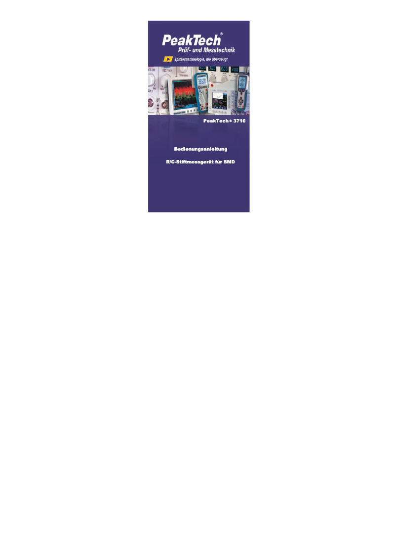 Page n°1 - Manuel utilisateur PeakTech 3710