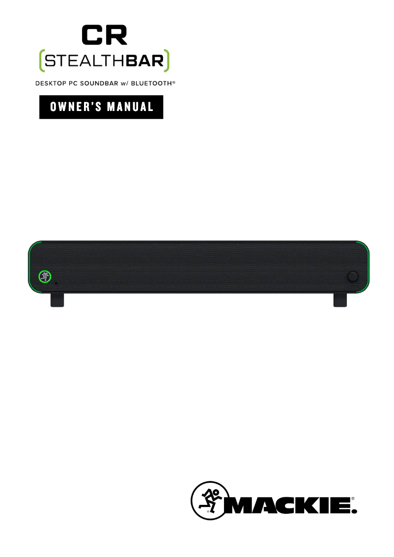 Page 1 de la notice Manuel utilisateur Mackie CR StealthBar
