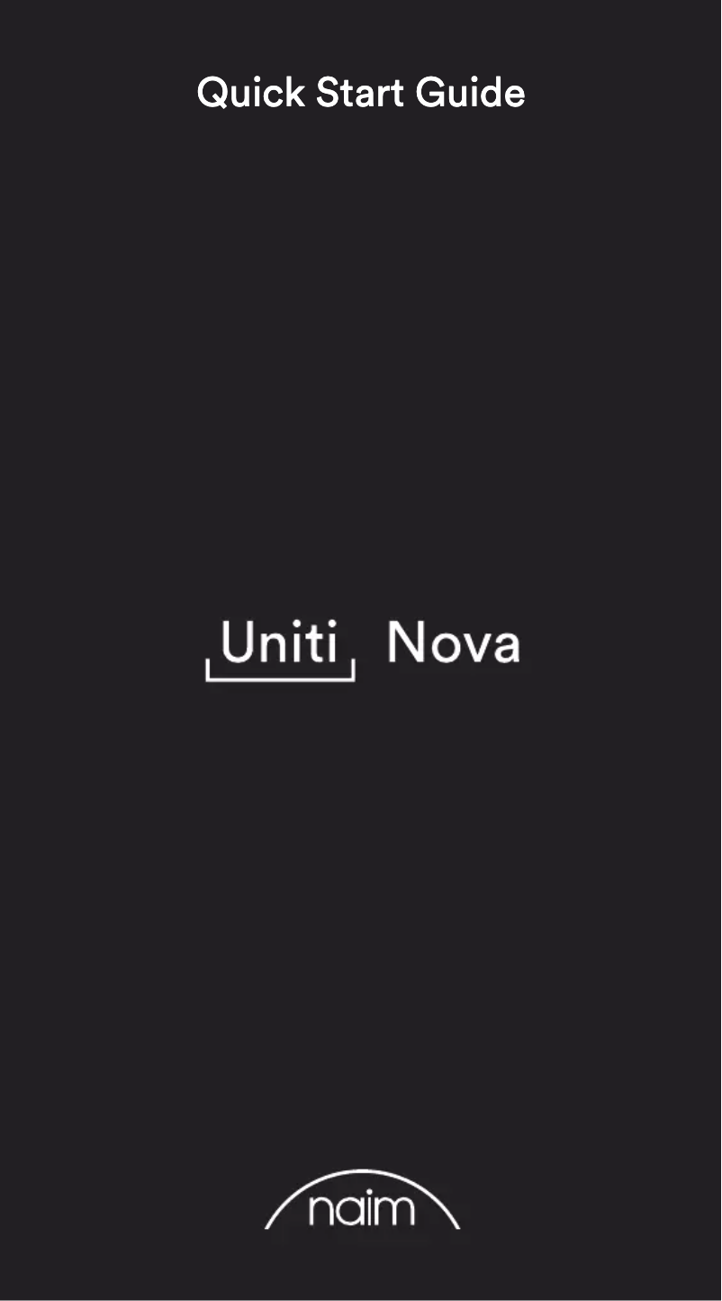 Image de la première page du manuel de l'appareil Uniti Nova