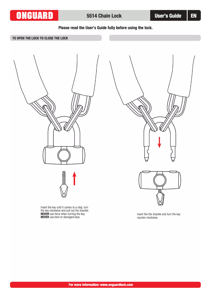 Page 1 de la notice Manuel utilisateur OnGuard 5514