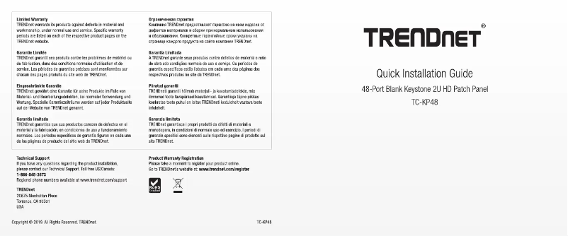 Page n°1 - Manuel utilisateur TRENDnet TC-KP48