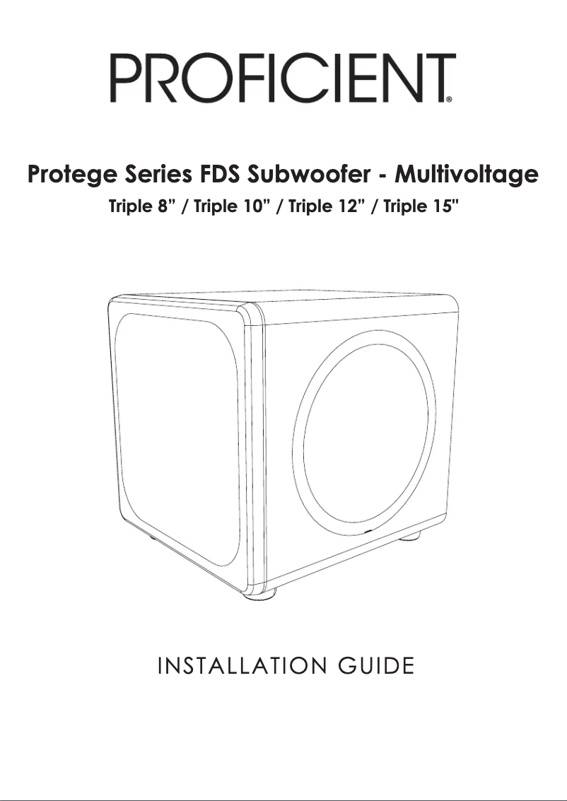 Page 1 de la notice Manuel utilisateur Proficient FDS-15