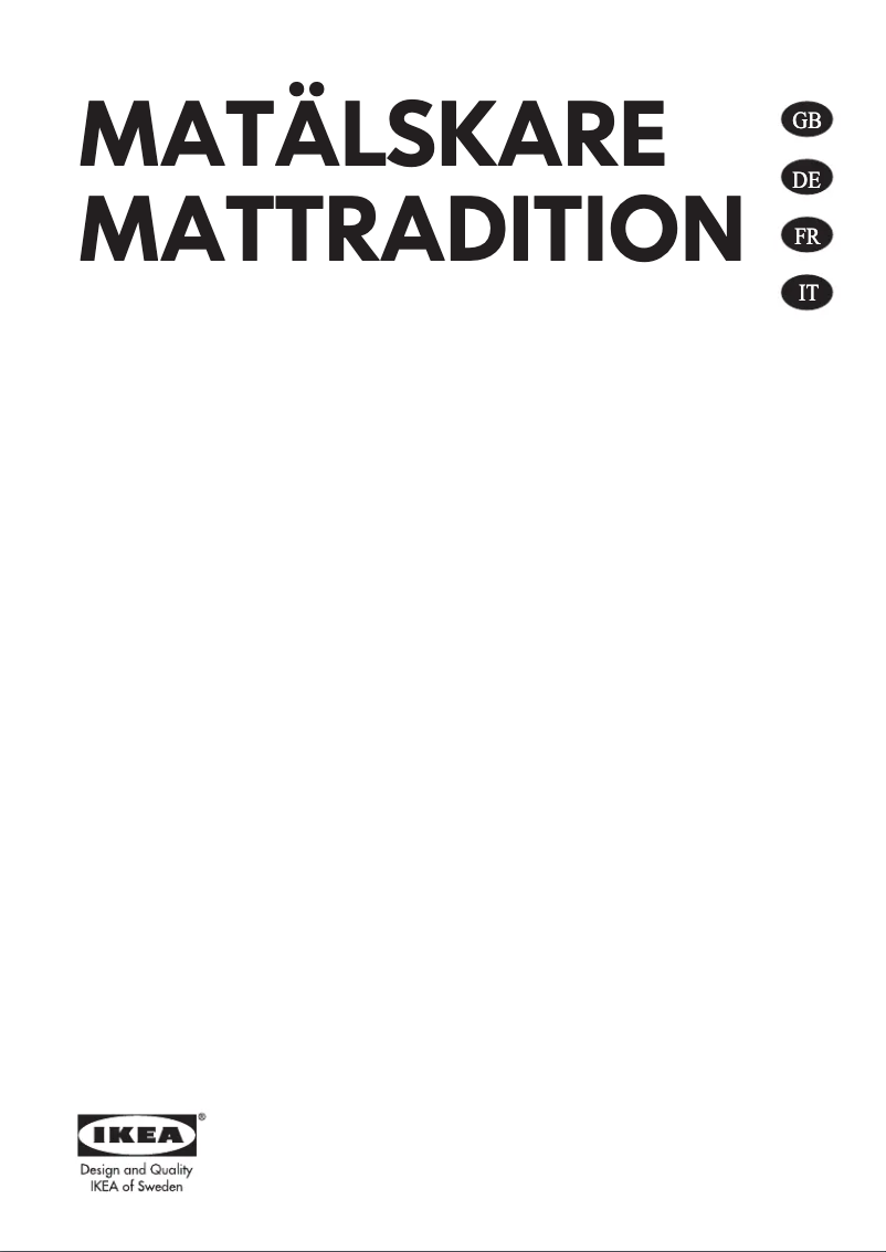 Image de la première page du manuel de l'appareil MATÄLSKARE 303.687.80