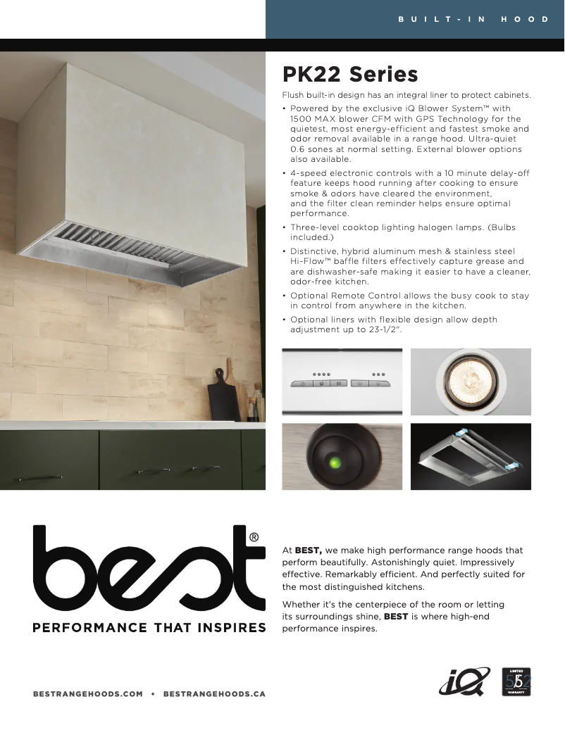 Página 1 del manual Ficha técnica Best PK2245