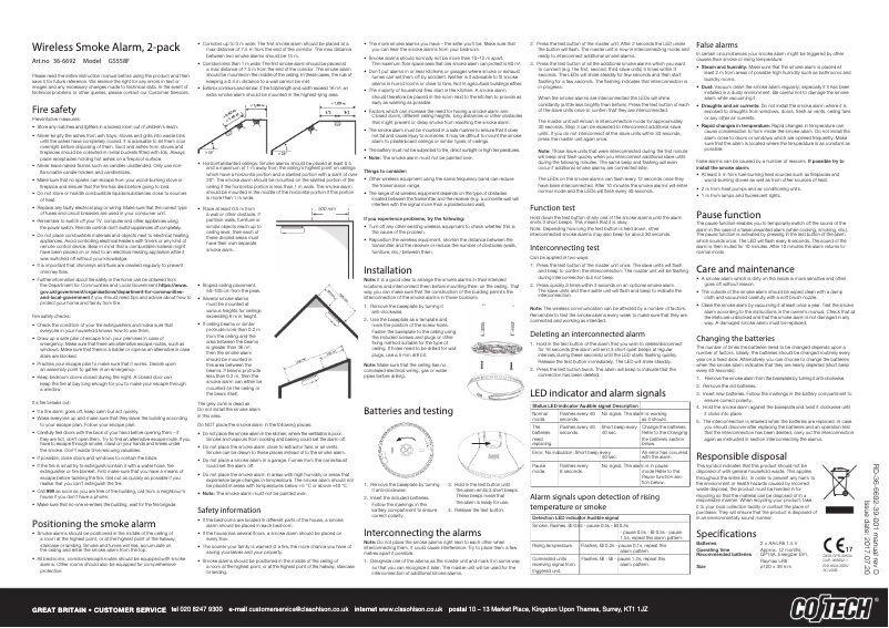 Imagen de la primera página del manual del dispositivo GS558F