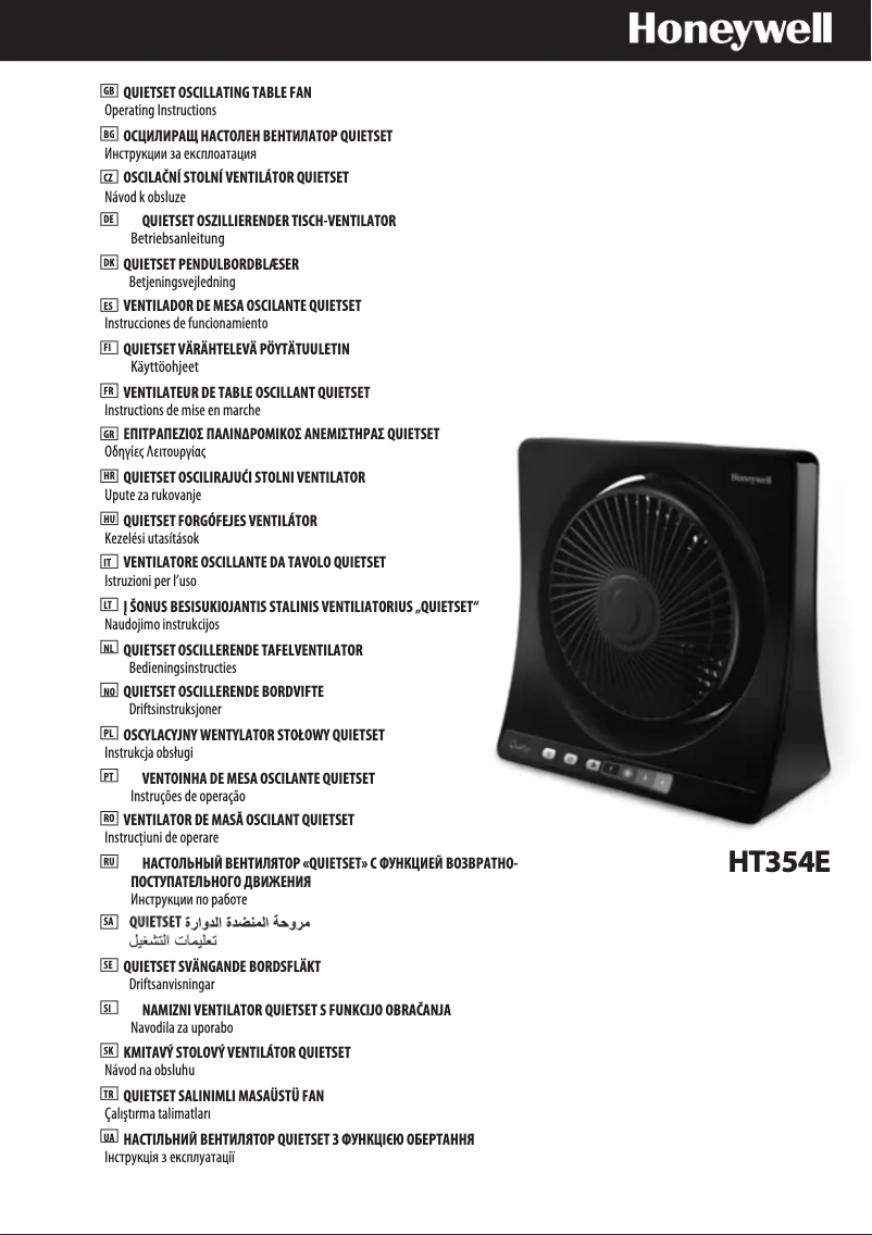 Page n°1 - Manuel utilisateur Honeywell HT354E4