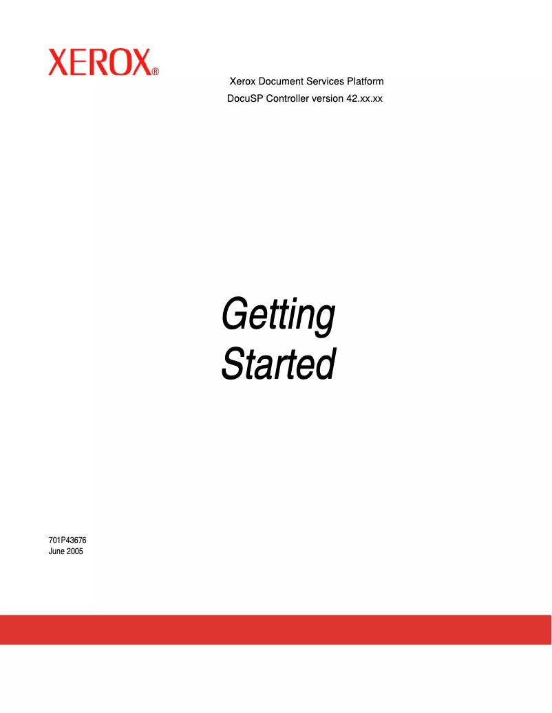 Image de la première page du manuel de l'appareil DocuTech 180 HLC