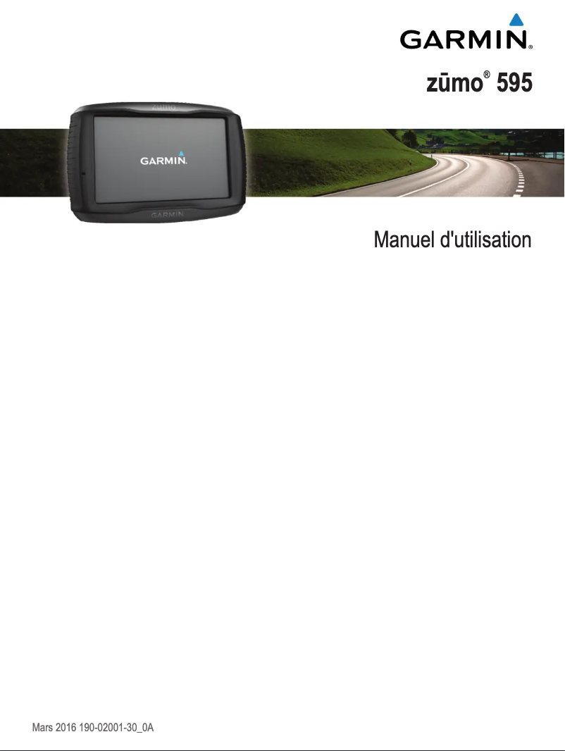 Page n°1 - Manuel utilisateur Garmin Zumo 595