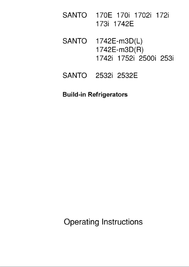 Image de la première page du manuel de l'appareil Santo 170 E