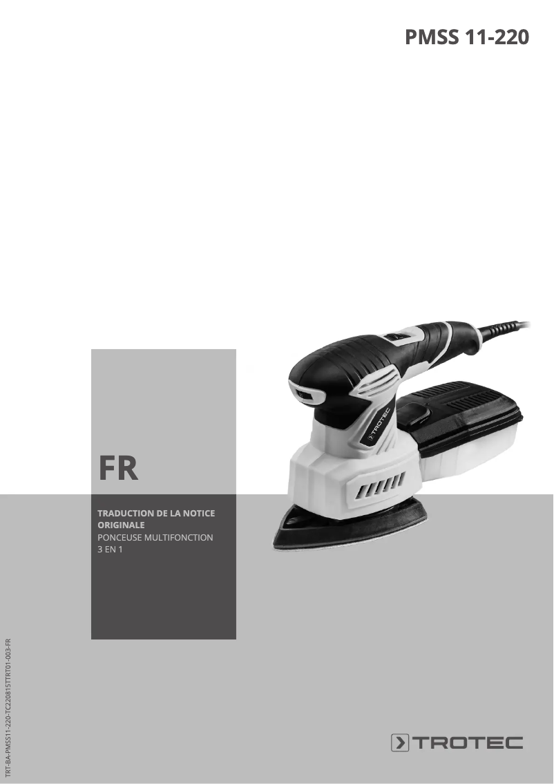 Page n°1 - Manuel utilisateur Trotec PMSS 11-220
