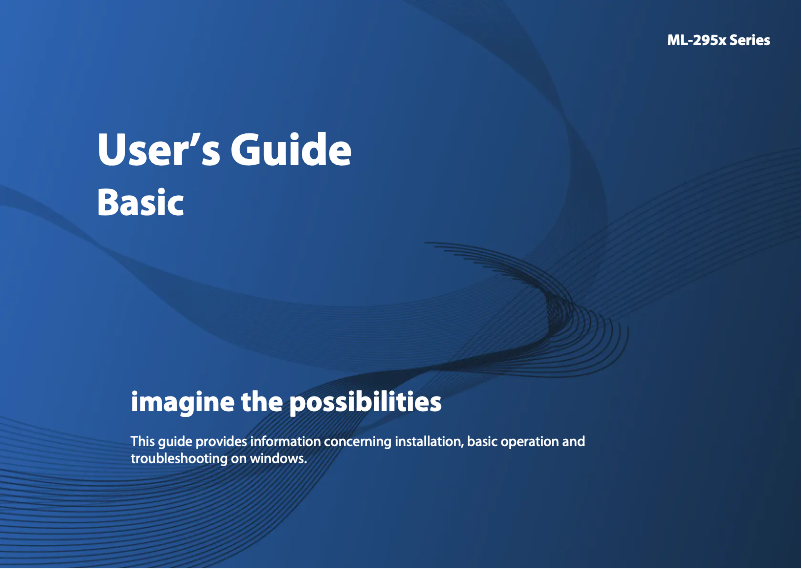 Page 1 de la notice Manuel utilisateur Samsung ML-2950D
