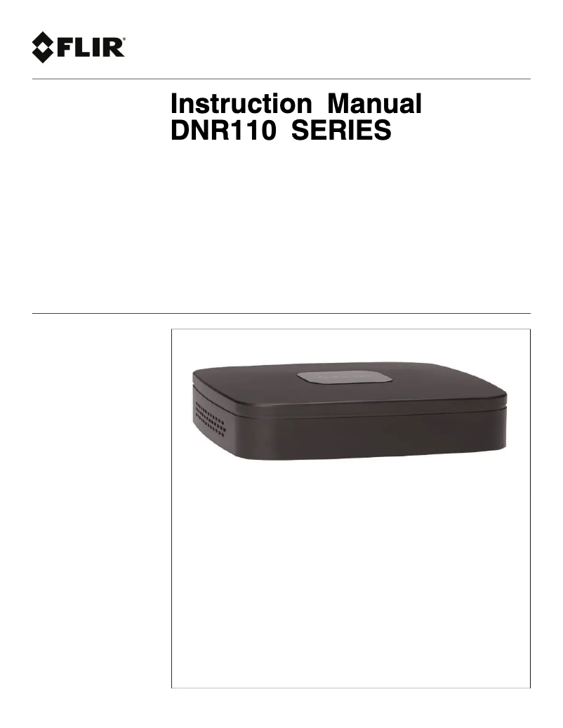 Page 1 de la notice Manuel utilisateur FLIR DNR1142
