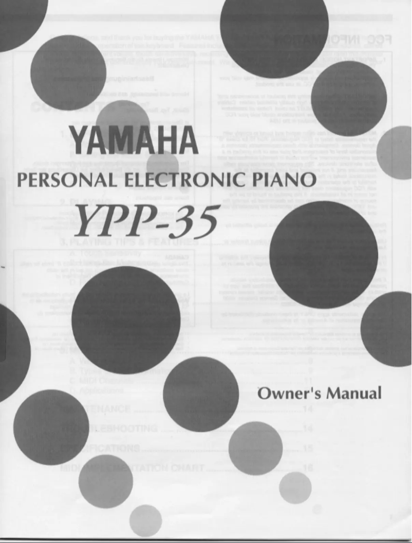 Page 1 of the manual User Manual Yamaha YPP-35