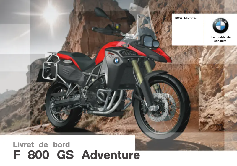 Page n°1 - Manuel utilisateur BMW F 800 GS Adventure (2013)