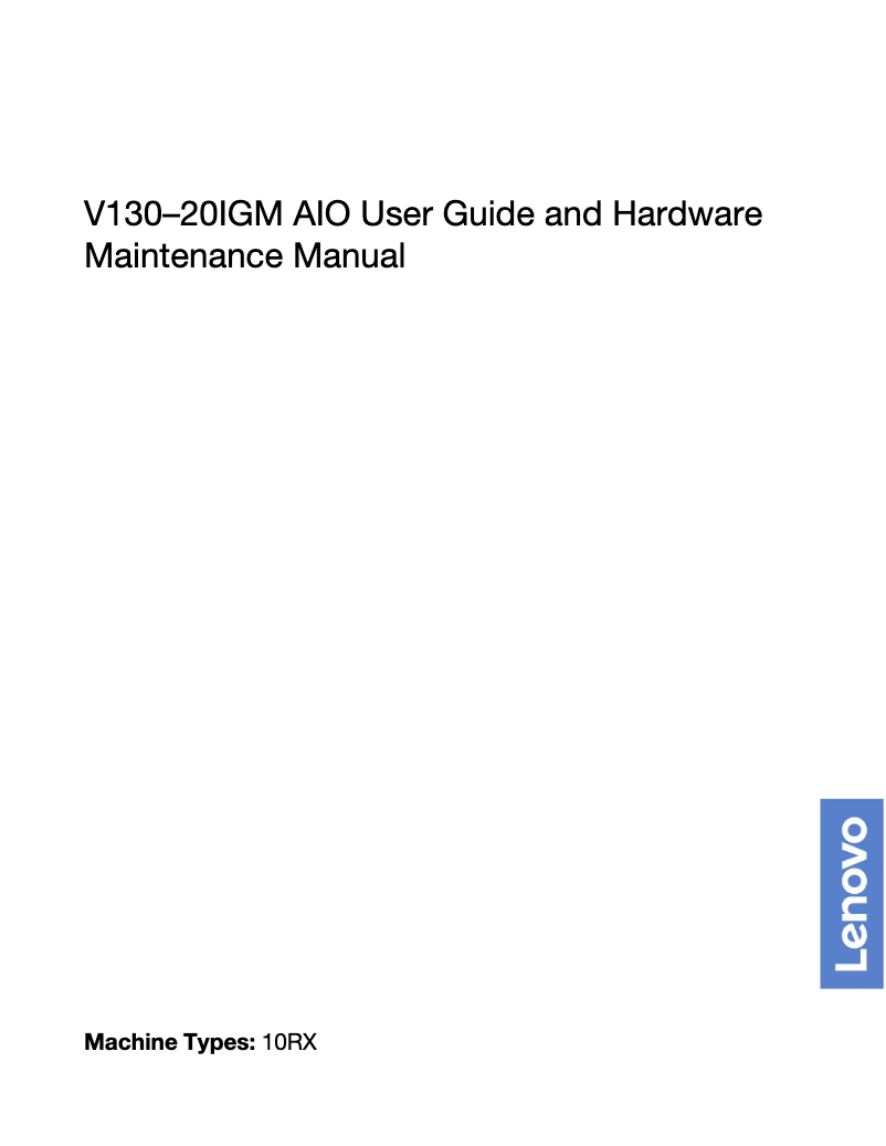 Page n°1 - Manuel utilisateur Lenovo V130