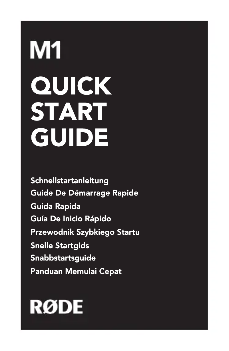 Image de la première page du manuel de l'appareil M1