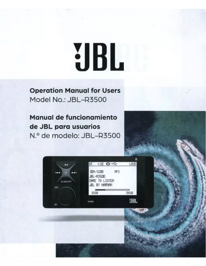 Page n°1 - Manuel utilisateur JBL R3500