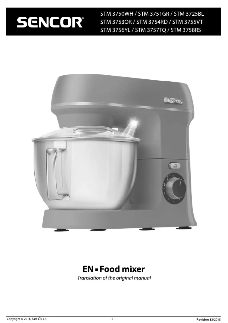 Page 1 de la notice Manuel utilisateur Sencor STM 3754RD