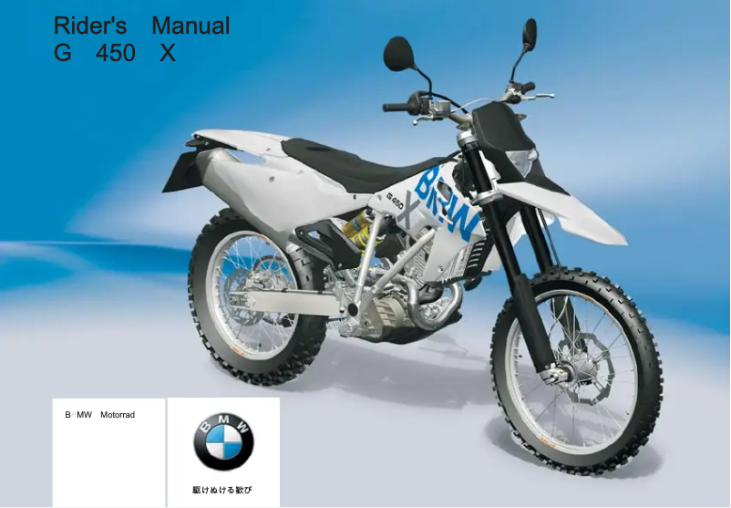 Page 1 de la notice Manuel utilisateur BMW G 450 X (2008)
