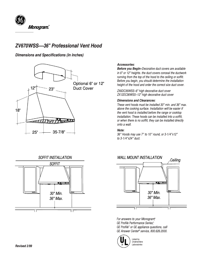 First page image of the manual for ZV670WSS