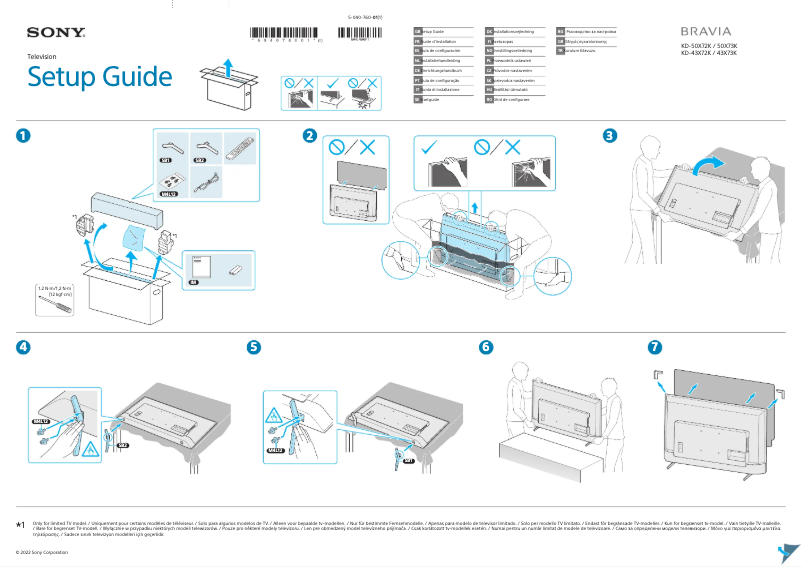 Page n°1 - Manuel utilisateur Sony KD-50X72KP