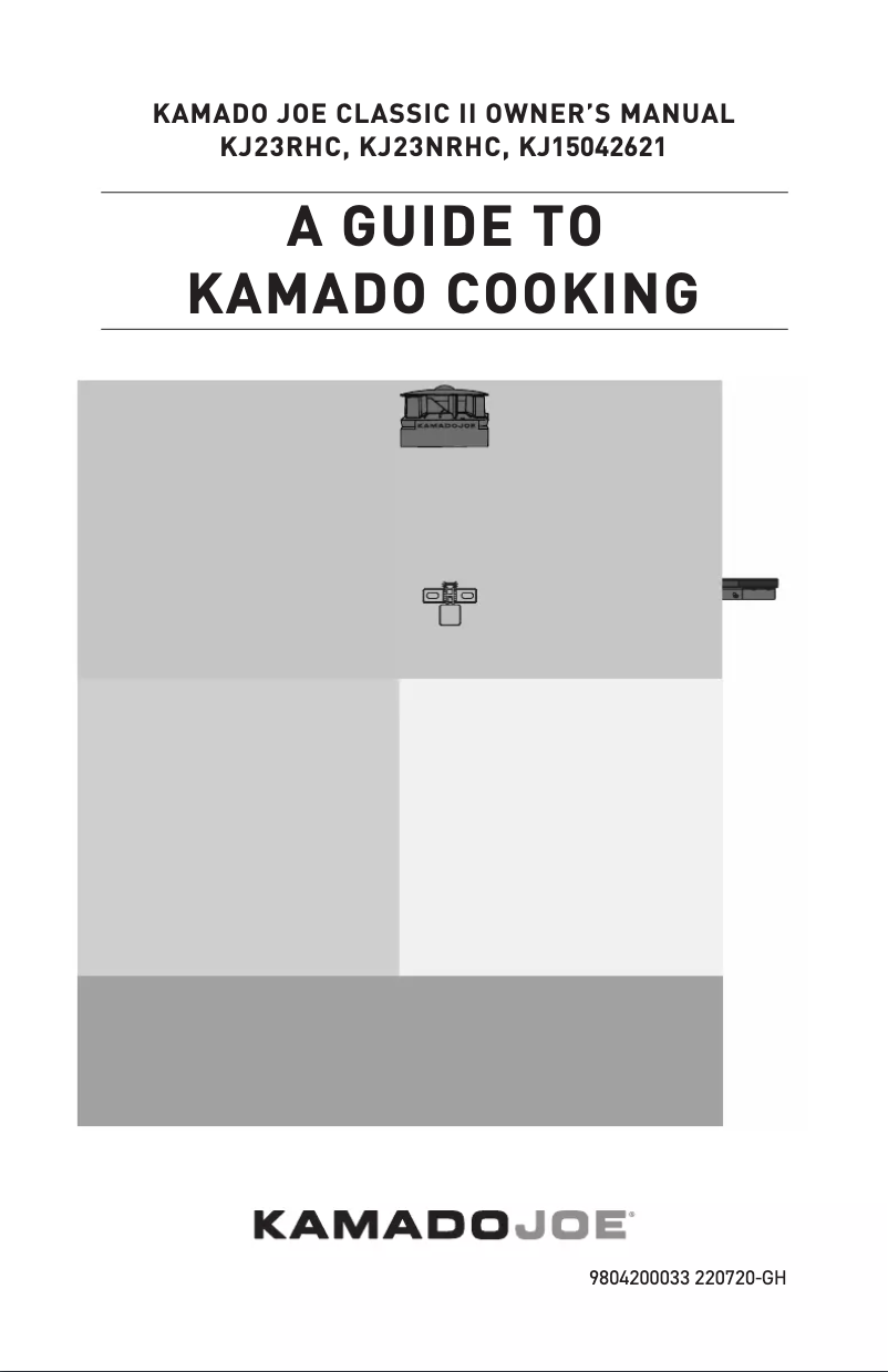 Page 1 de la notice Manuel utilisateur Kamado Joe Classic Joe