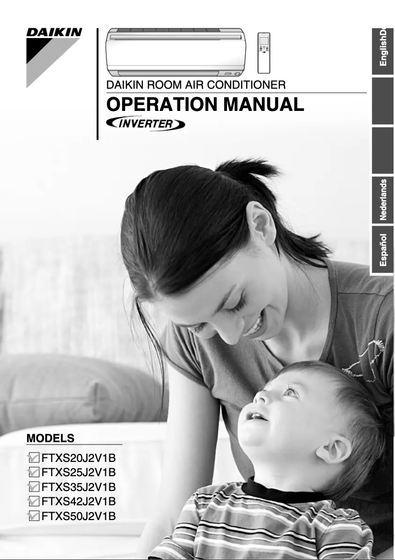 Page 1 de la notice Manuel utilisateur Daikin FTXS25J2V1B