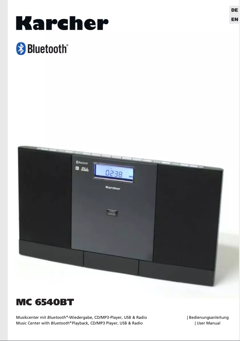 Page 1 de la notice Manuel utilisateur Kärcher MC 6540BT
